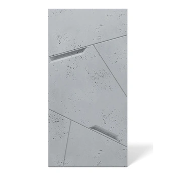 Płyta betonowa na ścianę 3D PB18B 1200x600x38, szary S96; wzór B, beton architektoniczny