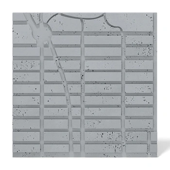 Płyta betonowa na ścianę 3D PB71D 600x600x22, szary S96; wzór D, beton architektoniczny