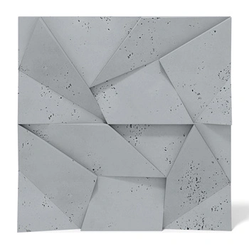 Płyta betonowa na ścianę 3D PB06 600x600x42, szary S96, beton architektoniczny